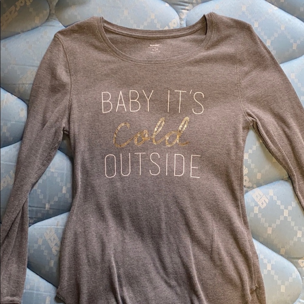old navy waffle-knit shirt